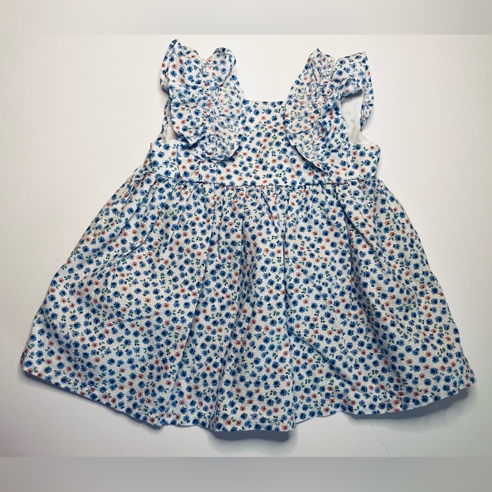 Carter's Dress 6 Months Blue Dainty Floral‎ With Bloomers
